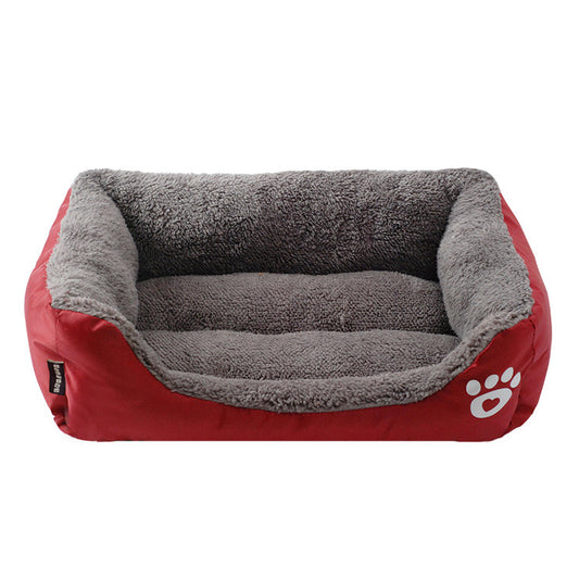 カラフルキャンディペットベッド™|4シーズン対応 猫・犬用足跡形クッション付きネスト かわいいデザイン