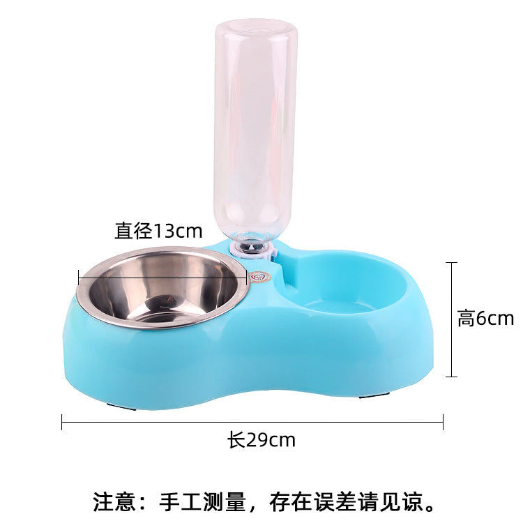 Pet dog bowls, pet stainless steel dog bowls, pet feeding bowls, dog double bowls, cat and dog food bowls, pet dog drinking fountains