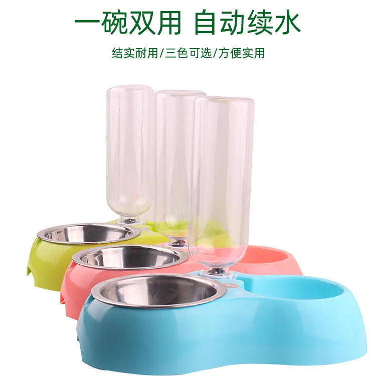 Pet dog bowls, pet stainless steel dog bowls, pet feeding bowls, dog double bowls, cat and dog food bowls, pet dog drinking fountains