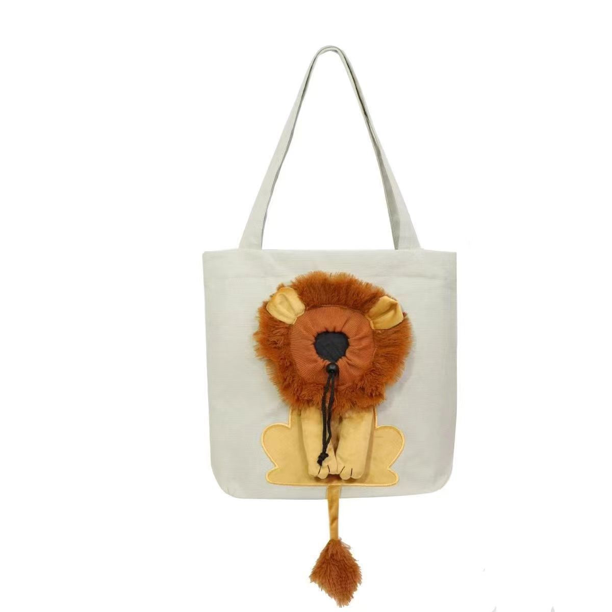 Pet go out backpack small lion cat pet bag canvas single shoulder strap zipper retractable kitten available