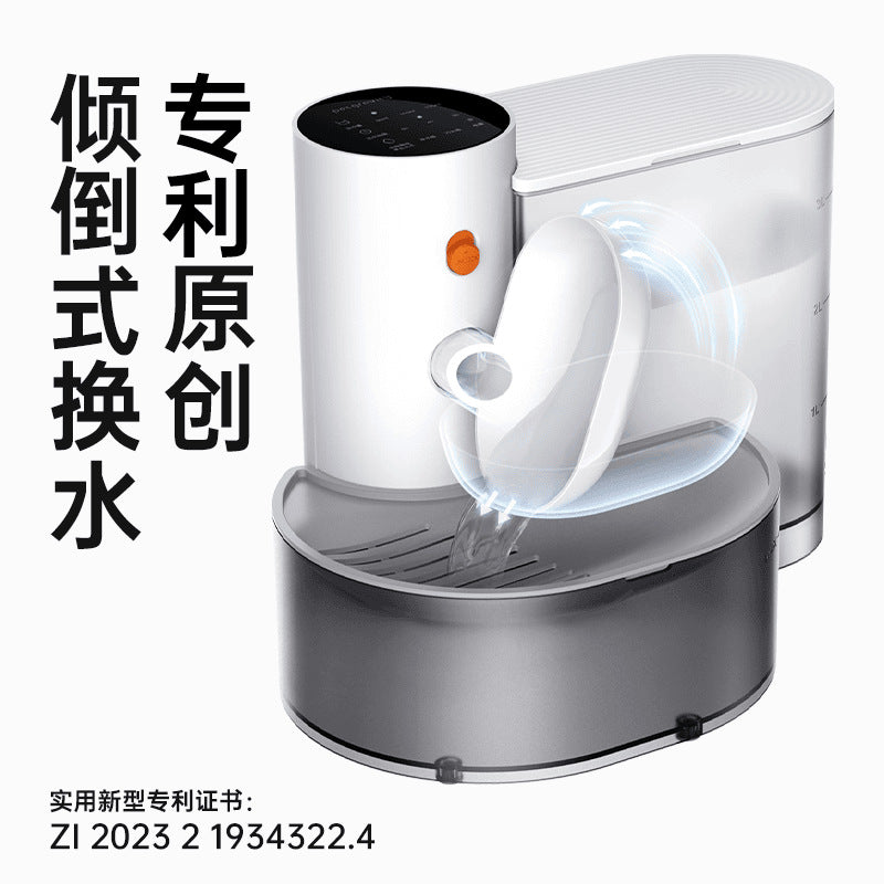 Pet gravity dumping cat drinking fountain flowing water rechargeable automatic water feeder pet dog drinking fountain