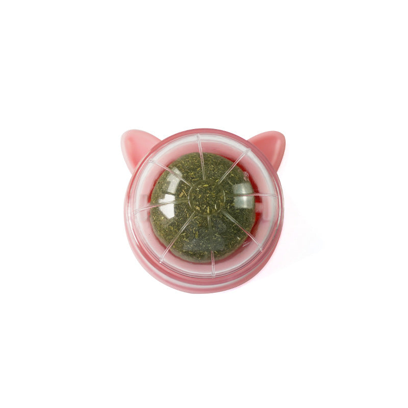 Rotating catnip ball new cat ears pet molar toys interactive licking fun pet supplies wholesale