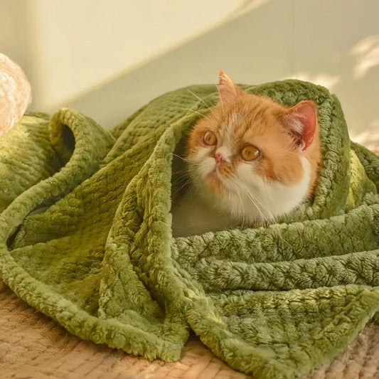 プラッシュペットブランケット™|4シーズン対応 洗える暖かいペット寝具 犬猫兼用マットカバー