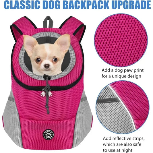 ペット用トラベルバックパック™|小型犬猫用 前開きフォールドキャリー