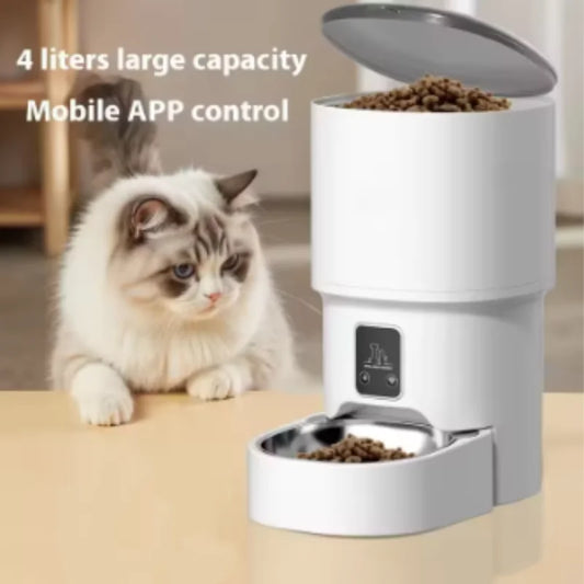 WiFi対応4L自動給餌機™|スマホ操作でスマート給餌 犬猫兼用