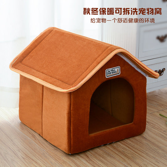 Factory direct sales removable and washable pet bed pet house dog house puppy bed cat bed pet supplies for all seasons