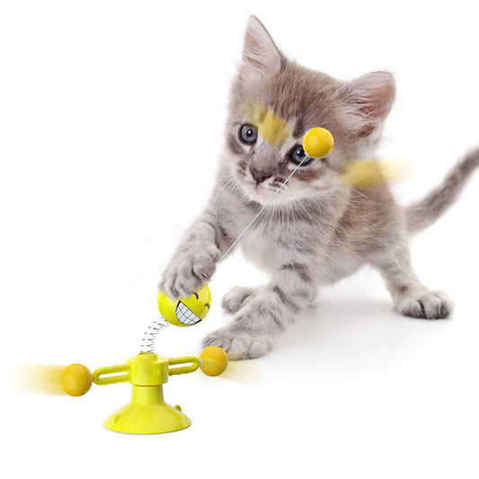 スプリングキャットターンテーブル™｜概回転式猫おもちゃ 知育トイ ストレス解消グッズ
