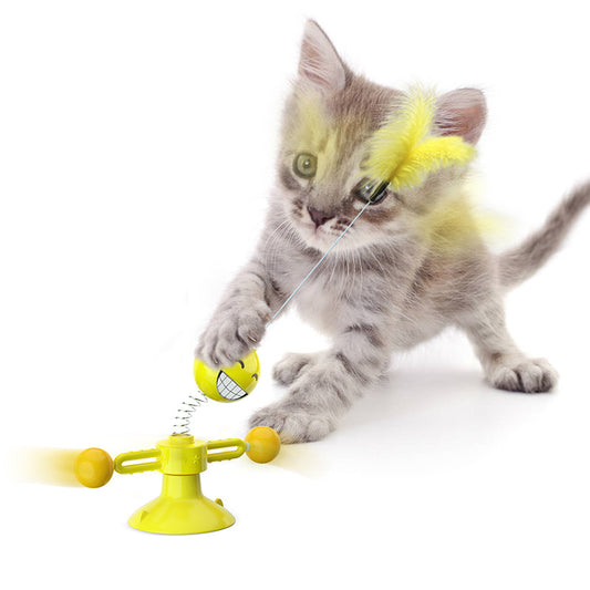 スプリングキャットターンテーブル™｜概回転式猫おもちゃ 知育トイ ストレス解消グッズ