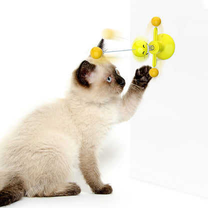Pet supplies Amazon spring man spinning cat toy turntable cat teaser stick vent balance car pet toys