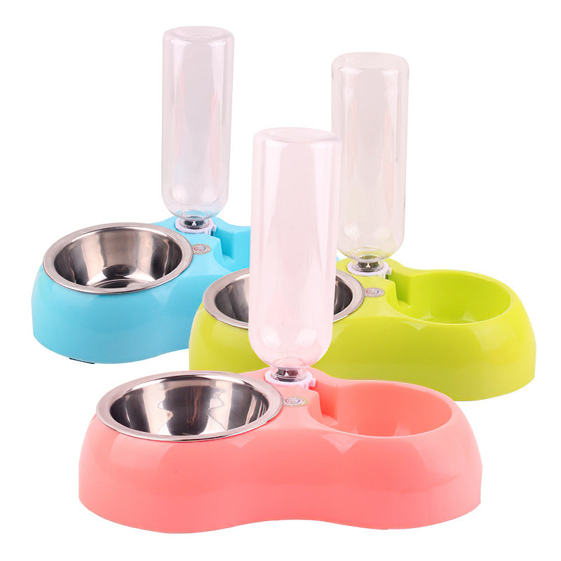 Pet dog bowls, pet stainless steel dog bowls, pet feeding bowls, dog double bowls, cat and dog food bowls, pet dog drinking fountains