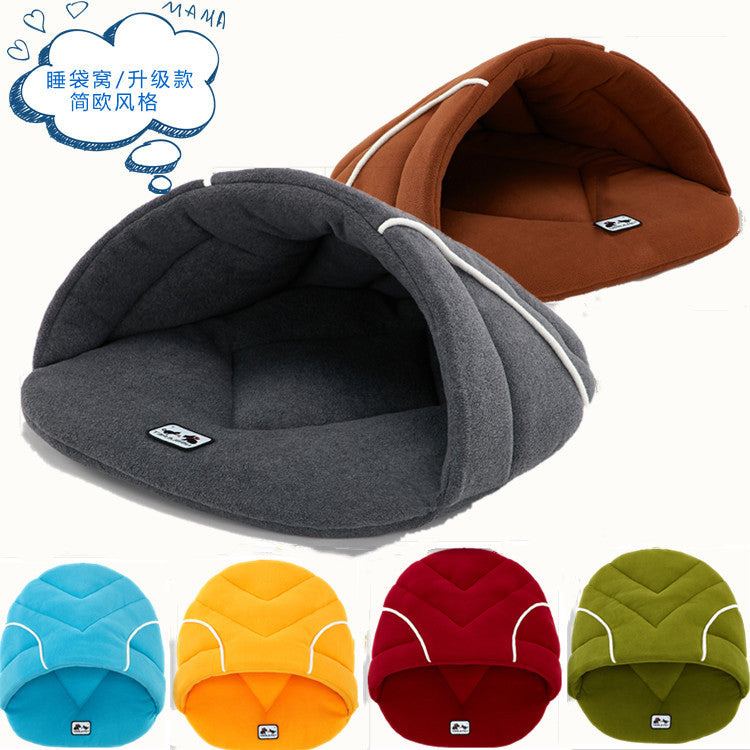 Warm polar fleece pet sleeping bag pet nest dog nest cat nest rabbit nest large and medium pet nest pet house