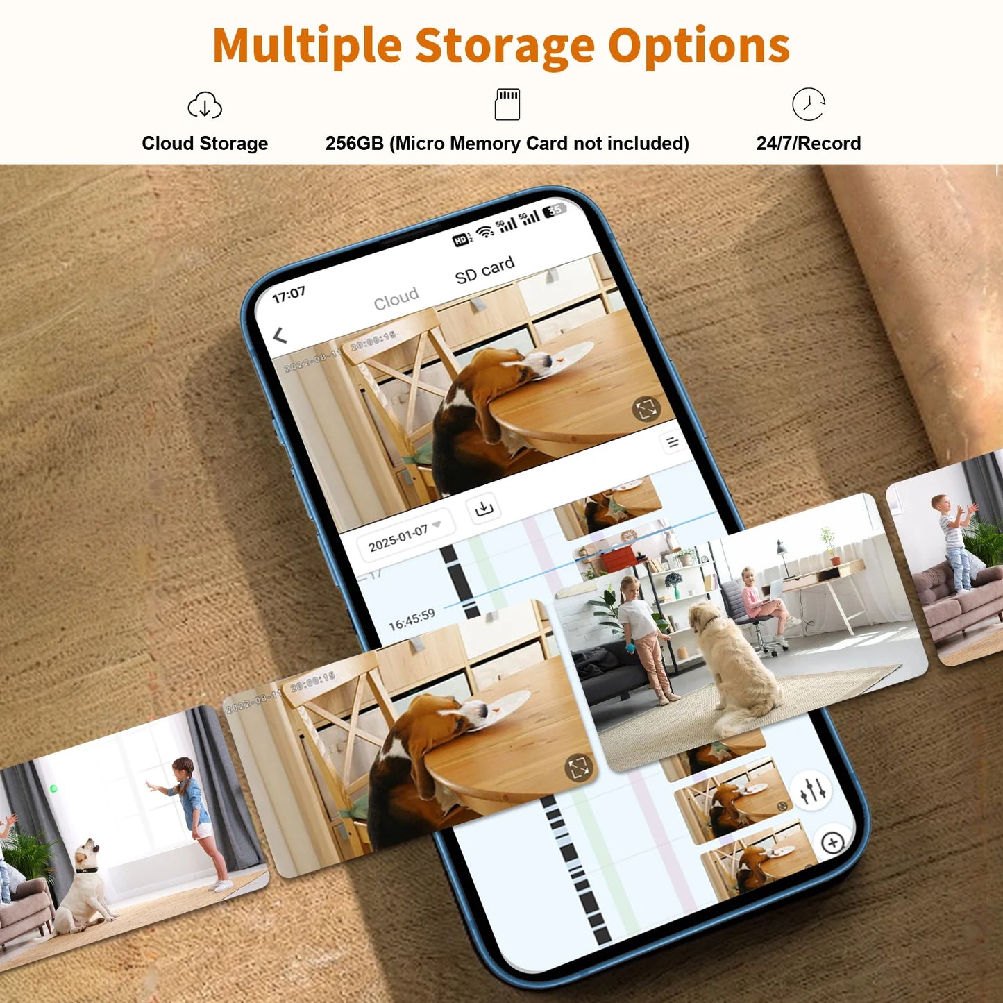 3K見守りペットカメラ™｜360°首振り AI検知 双方向通話 暗視 スマホ遠隔