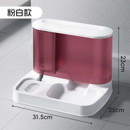 Cat bowl pet automatic feeder cat automatic drinking fountain dog bowl integrated pet feeding bowl wholesale