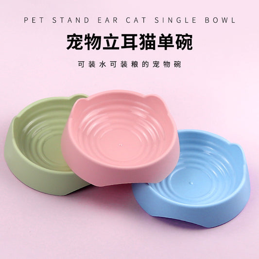 Stand-up ear threaded pet bowl cartoon shape cat bowl cat bowl cat food bowl dog bowl pet bowl pet supplies