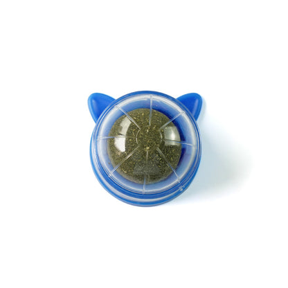 Rotating catnip ball new cat ears pet molar toys interactive licking fun pet supplies wholesale