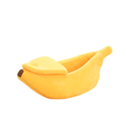Free shipping winter pet banana shape warm cat bed dog bed semi-enclosed pet bed hamster bed pet bed sleeping mat