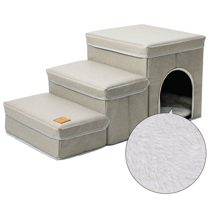 Pet dog stairs foldable storage kennel dog climbing ladder stairs pet stairs pet supplies