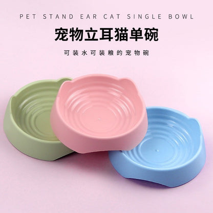 Stand-up ear threaded pet bowl cartoon shape cat bowl cat bowl cat food bowl dog bowl pet bowl pet supplies