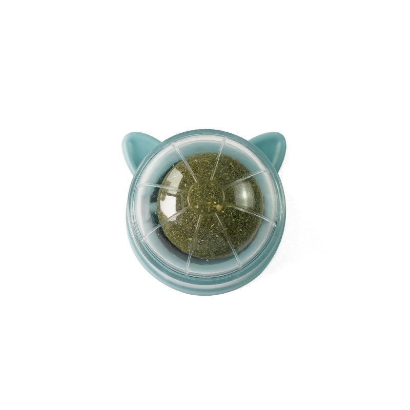 Rotating catnip ball new cat ears pet molar toys interactive licking fun pet supplies wholesale