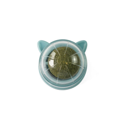 Rotating catnip ball new cat ears pet molar toys interactive licking fun pet supplies wholesale