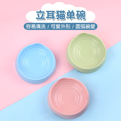 Stand-up ear threaded pet bowl cartoon shape cat bowl cat bowl cat food bowl dog bowl pet bowl pet supplies