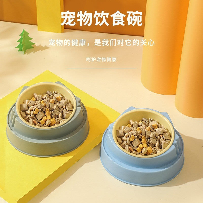 Stand-up ear threaded pet bowl cartoon shape cat bowl cat bowl cat food bowl dog bowl pet bowl pet supplies