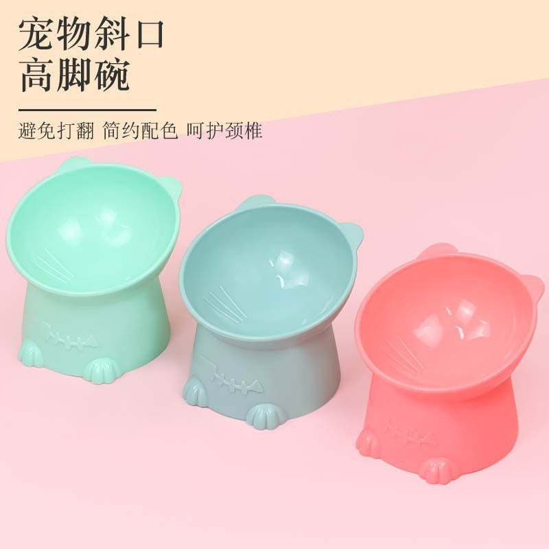 Stand-up ear threaded pet bowl cartoon shape cat bowl cat bowl cat food bowl dog bowl pet bowl pet supplies