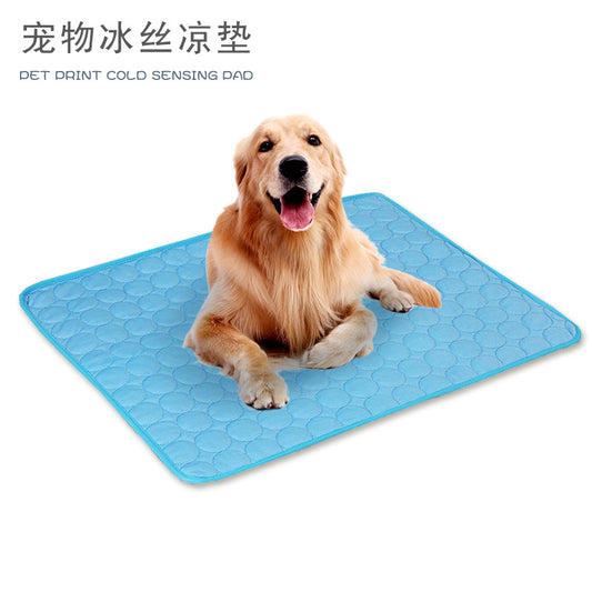 Pet supplies pet ice pad dog mat cat bed dog mat pet ice silk pad cat cooling pad pet mat summer