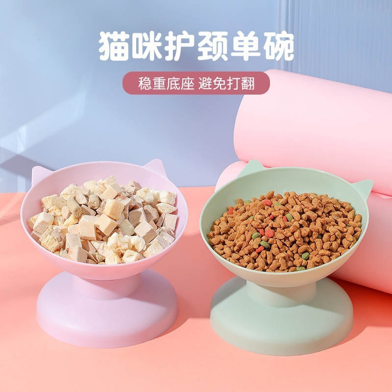 Stand-up ear threaded pet bowl cartoon shape cat bowl cat bowl cat food bowl dog bowl pet bowl pet supplies