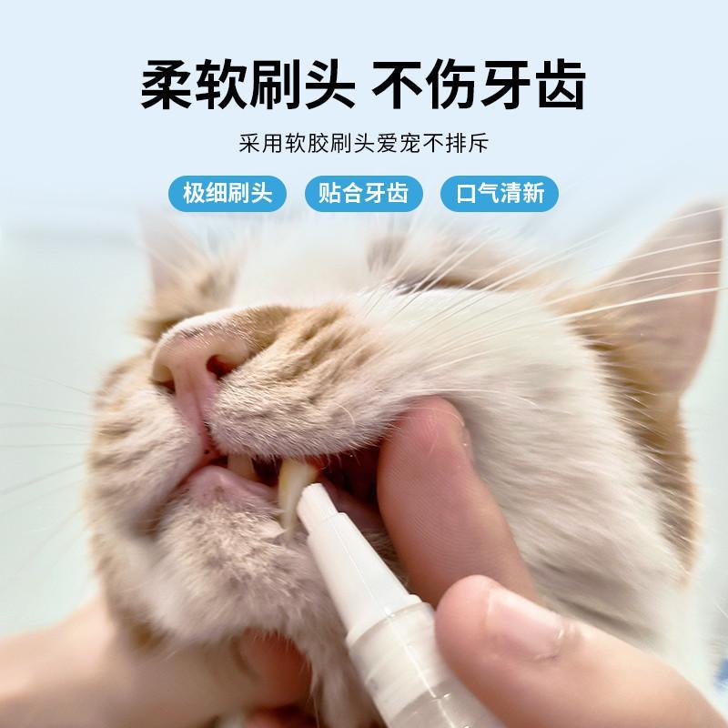 Pet toothbrush pen teeth cleaning tool breath pet toothbrush toothpaste all-in-one cat and dog universal pet tooth cleaning pen
