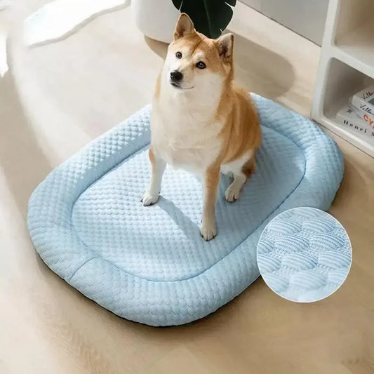 アイスシルクひんやり犬用ベッド™｜夏のペットクッション 通気性抜群の快眠ネスト