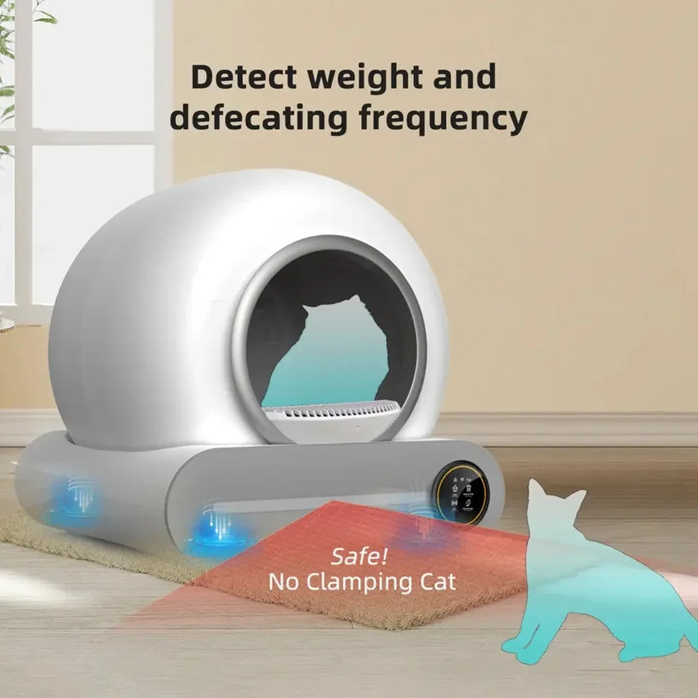 自動猫トイレ™｜65L大容量 全自動洗浄 密閉式 アプリ操作 スマート猫トイレ
