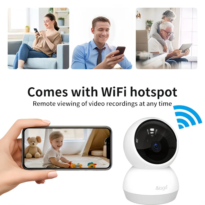 3K見守りペットカメラ™｜360°首振り AI検知 双方向通話 暗視 スマホ遠隔