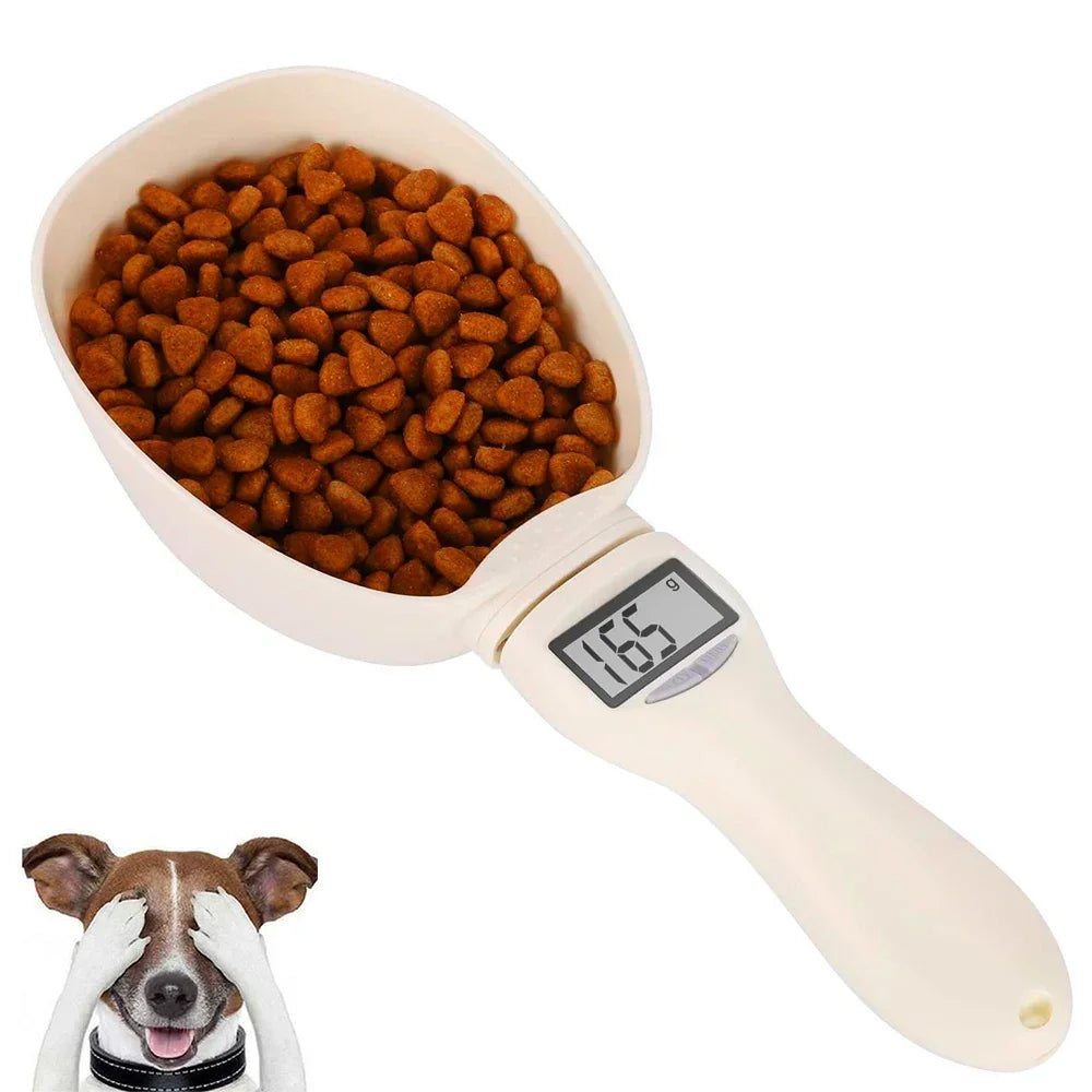 Pet Food Measuring Scoop Electronic Dog Cat Food Measuring Cup Digital Spoon Scale Kitchen Food Scale with LED Display