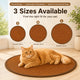 Pet Cooling Mat for Cats Round Woven Summer Sleeping Pad Breathable Washable Cat Bed Mat for Indoor Pets