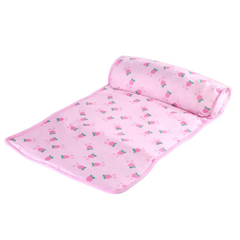 Ice Silk Cooling Pet Mat Summer Cold Feeling Sleeping Pad Non Slip Breathable Ice Pad For Cat Dog Foldable Washable Cooling Pad