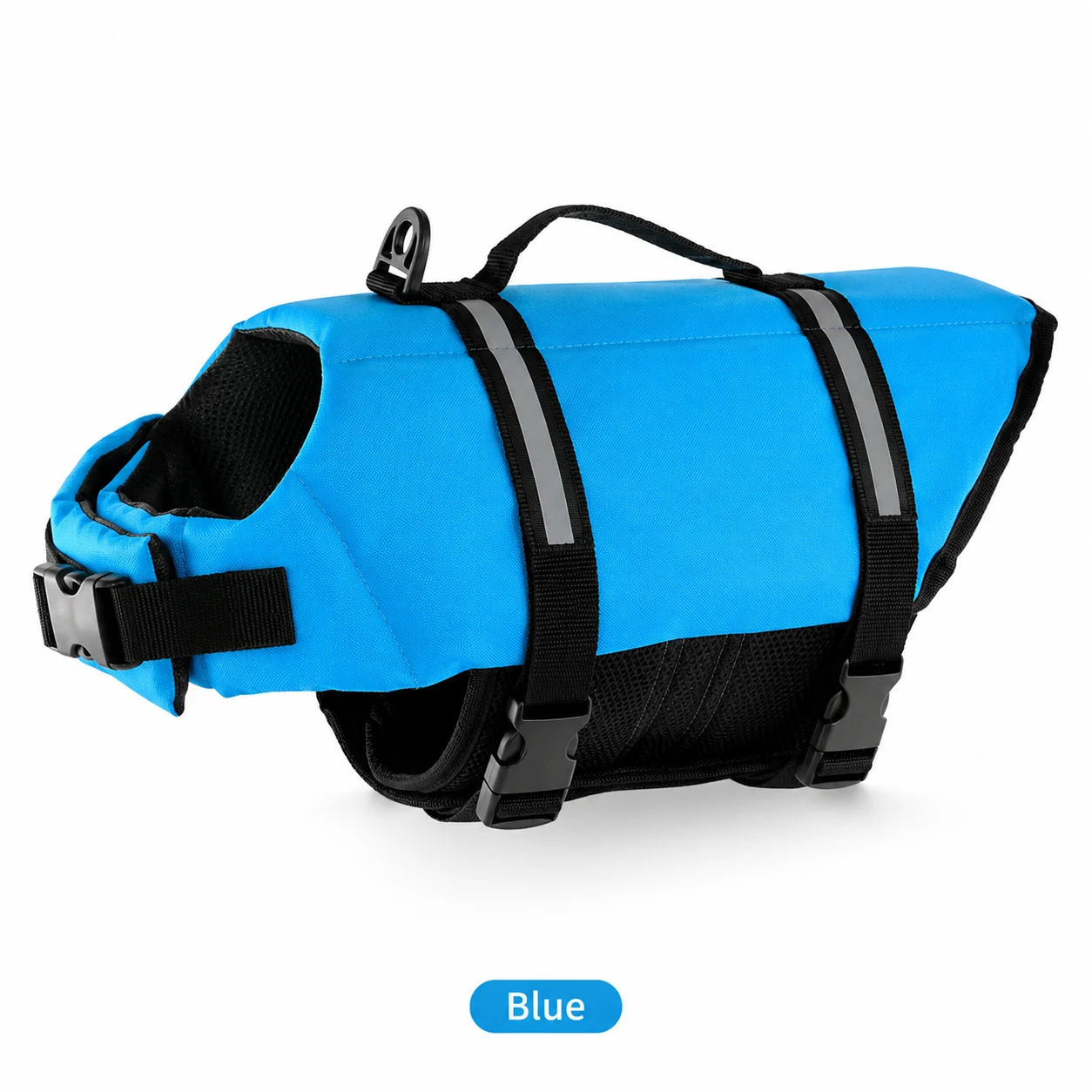 Dog Life Jacket Reflective Adjustable Pet Swimming Vest Enhanced Buoyancy Safety Swimwear with Rescue Handle for Dogs