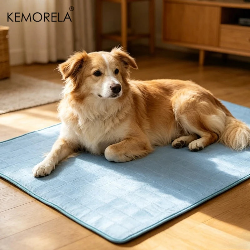 KEMORELA 2026 Ice Cool Upgrade Dog Cooling Mat Summer Pet Cold Bed Extra Large For Small Big Dogs Pad Breathable Pet Cold Bed
