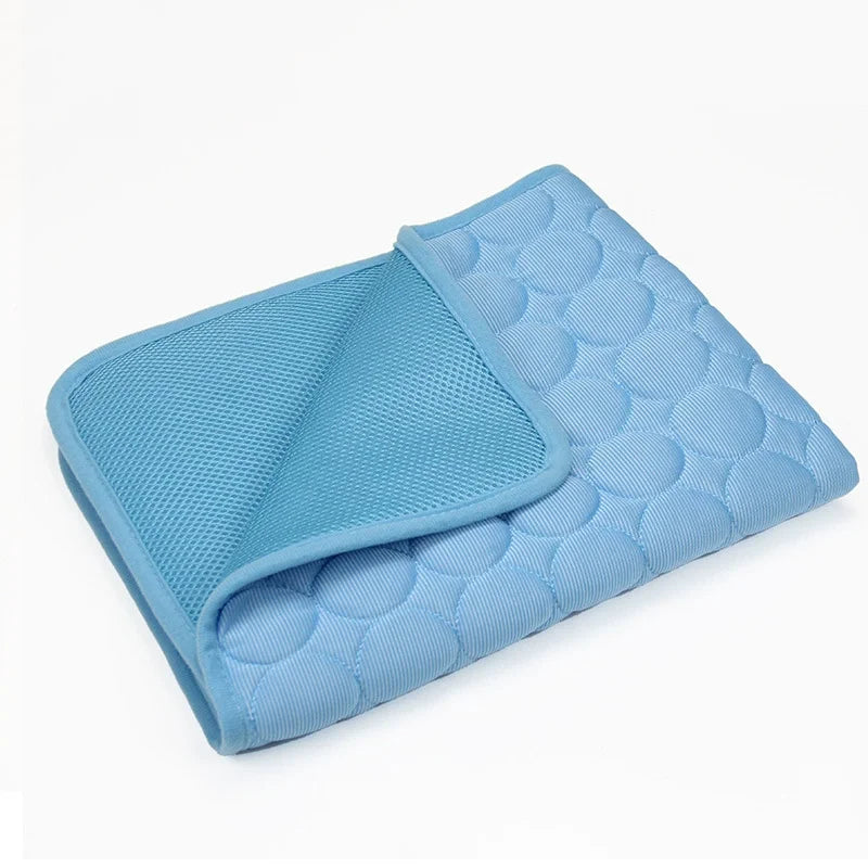Pet Ice Silk Cooling Mat Summer Breathable Sleep Pad For Dogs Cats Non Slip Washable Sofa Bed Mat Self Cooling Portable Pet Mat