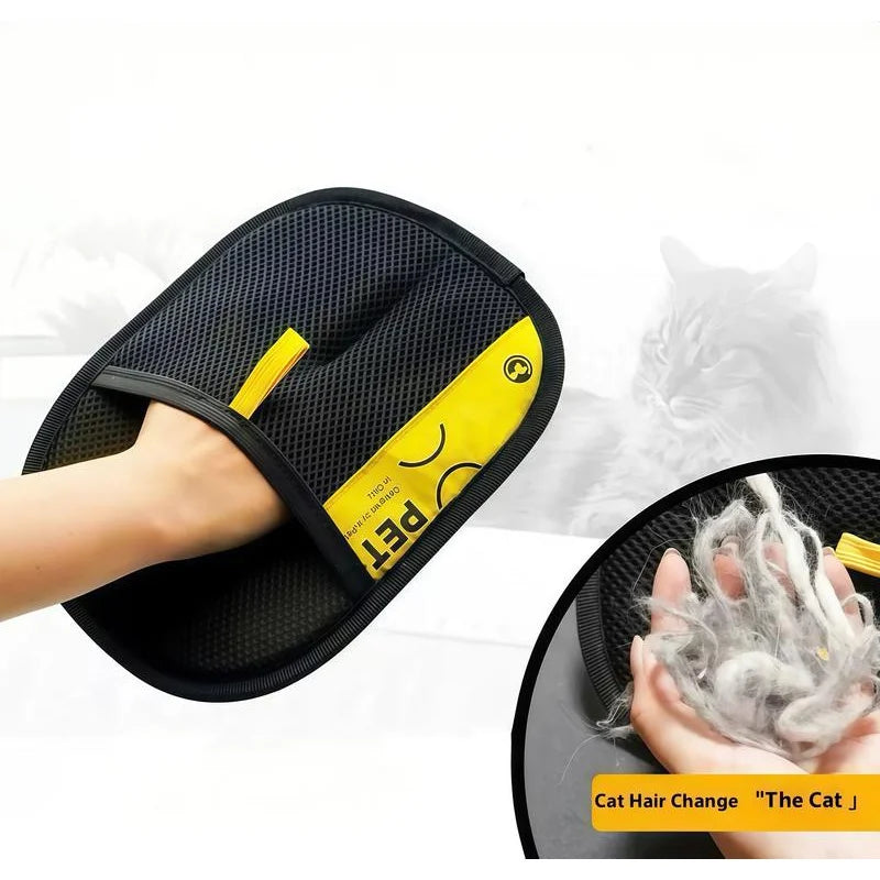 静電気ペット抜け毛取り手袋™｜洗える2in1 コロコロ付き 犬猫グルーミンググローブ