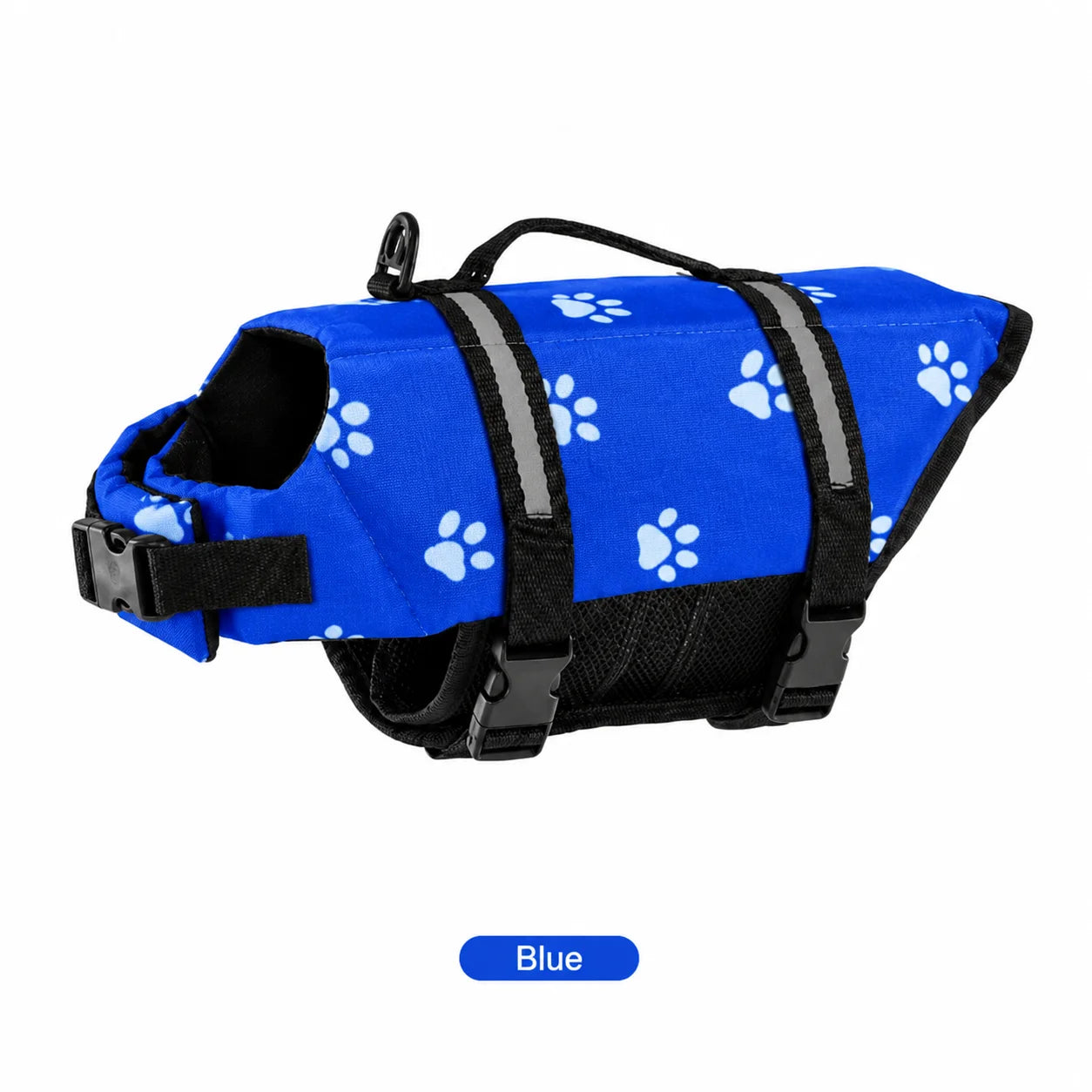 Dog Life Jacket Reflective Adjustable Pet Swimming Vest Enhanced Buoyancy Safety Swimwear with Rescue Handle for Dogs