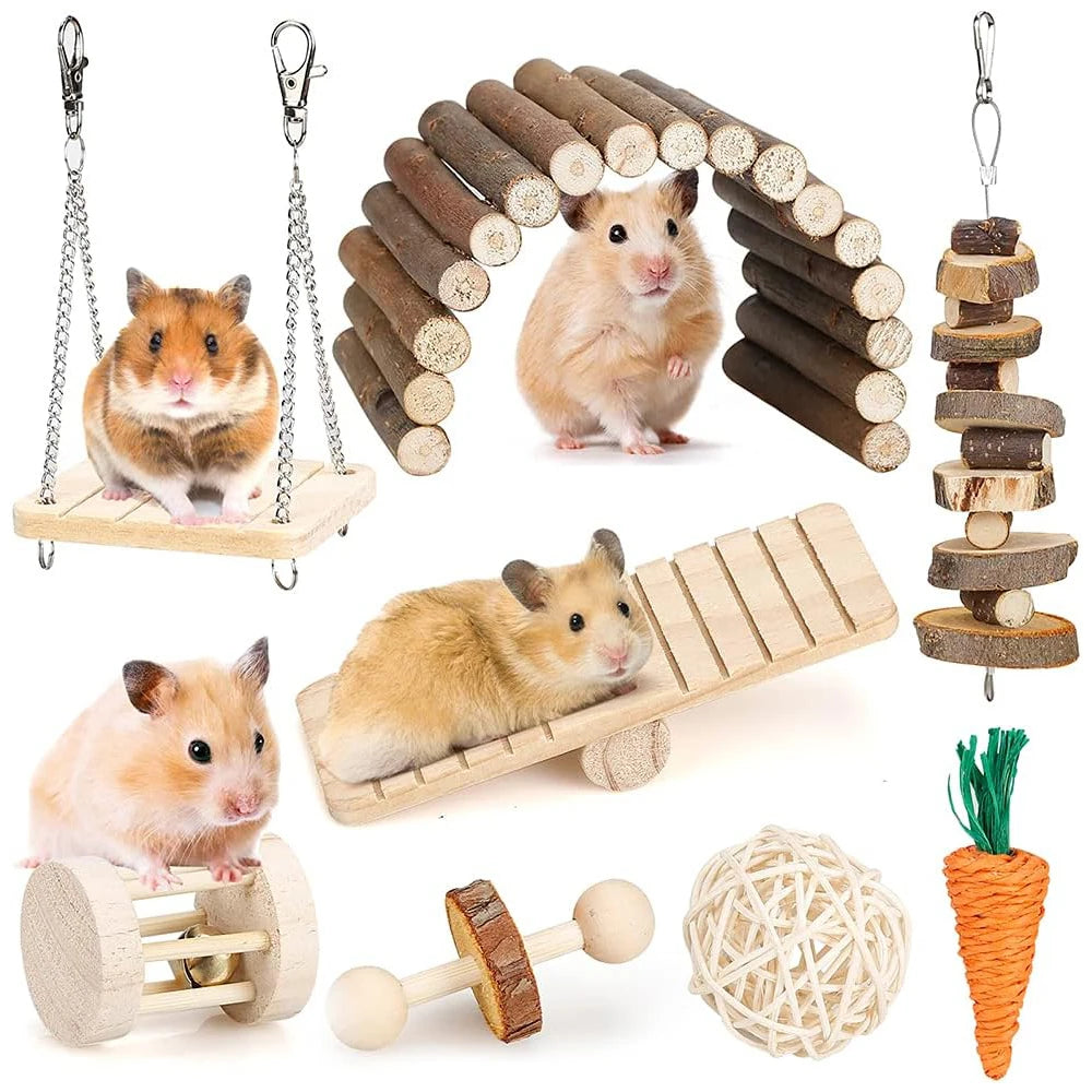 小動物用歯みがきおもちゃ8点セット™
