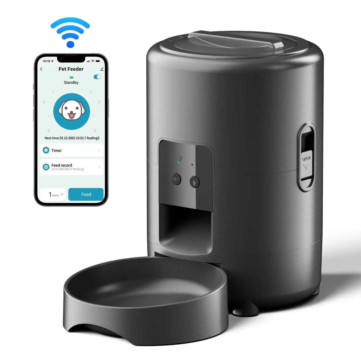 カメラ付き自動給餌器™｜2L 1080P WiFi アプリ操作 犬猫用スマートフィーダー