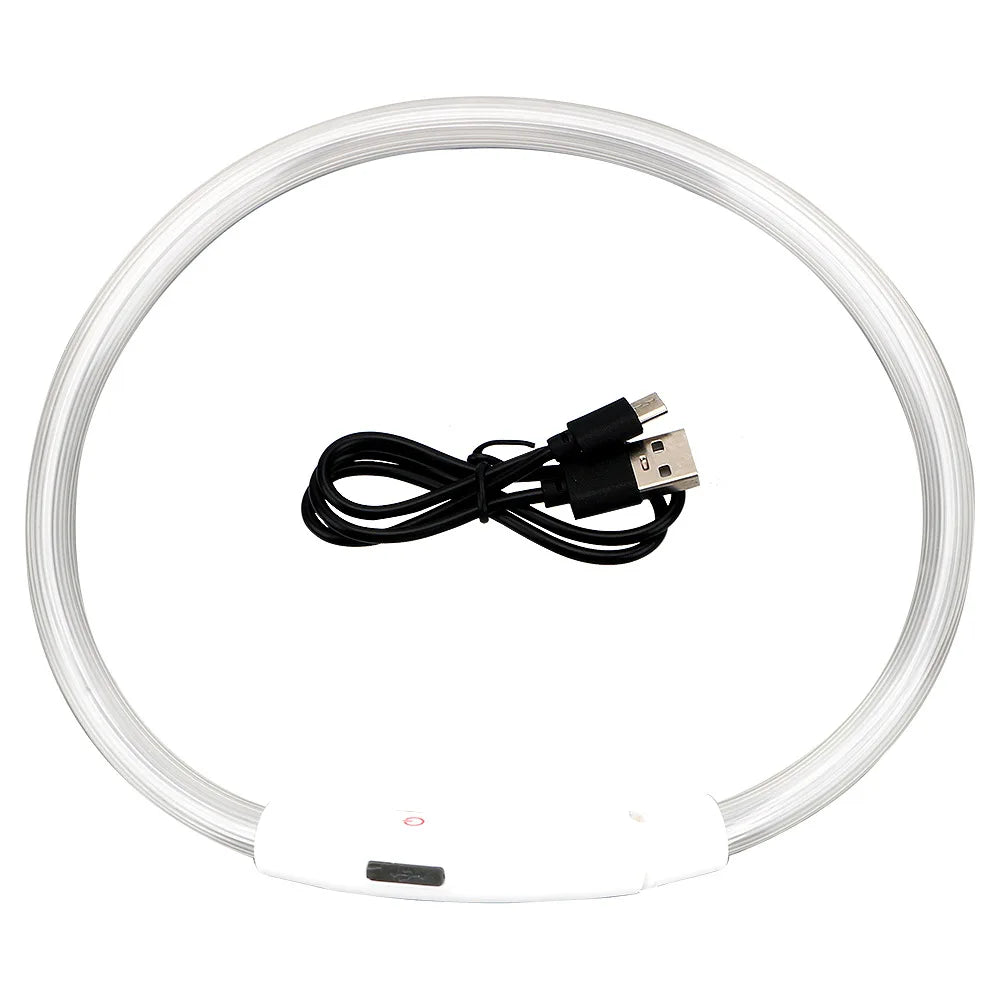 LED発光ペット首輪™｜USB充電式 夜間の安全 犬猫用 光る安全ライトカラー