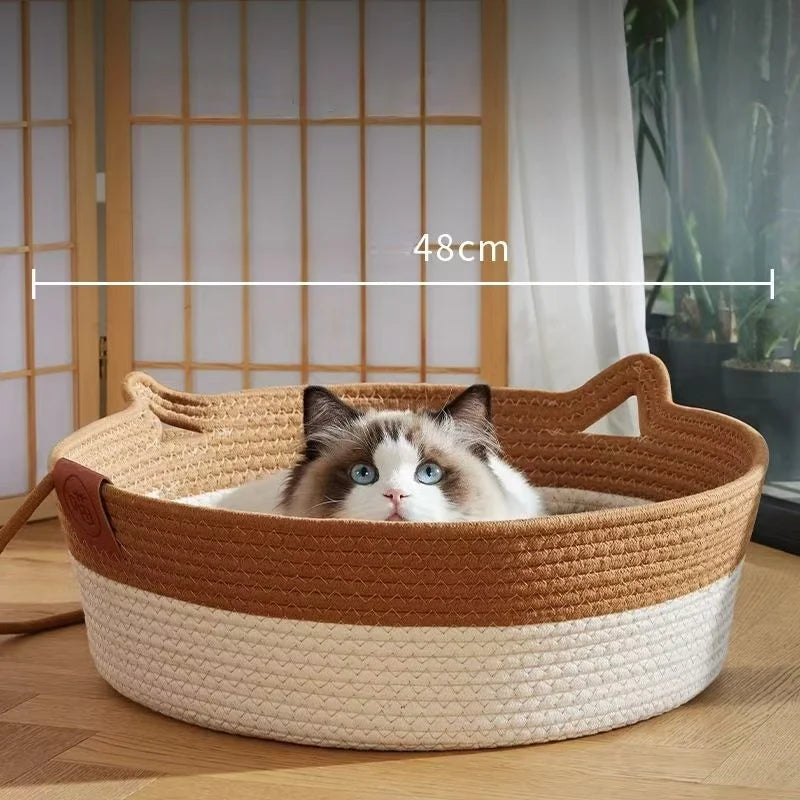 手編みラタン猫ベッド™