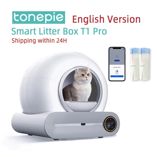 自動猫トイレ™｜65L大容量 全自動洗浄 密閉式 アプリ操作 スマート猫トイレ
