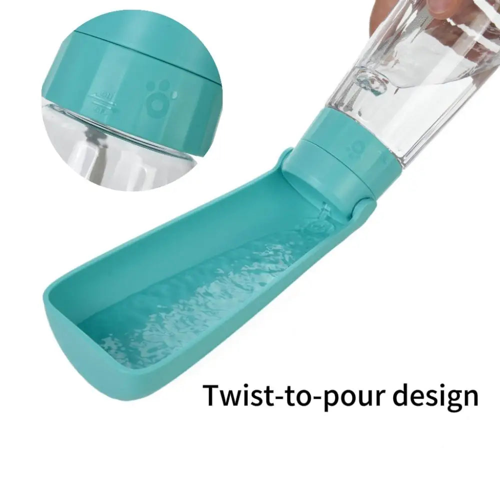 携帯ペット給水ボトル™｜折りたたみ式 漏れ防止 大容量550ml 犬猫用おでかけ水飲み器
