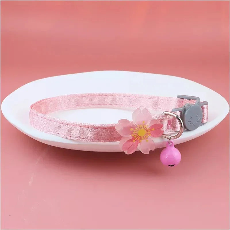 Cat Collar Pink Lace Bow Hanging Bead Cat Choker Bell Dog Cat Supplies Pet Accessories Dog Accessories Dog Cat Products