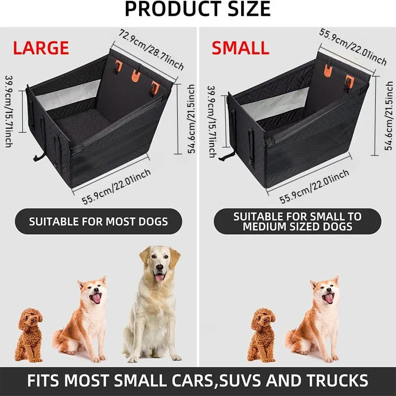 Pet Car Nest Bed, Full Coverage Back Seat Hammock Extender for Cars, Waterproof Scratchproof with Mesh Pocket for All Size Dogs