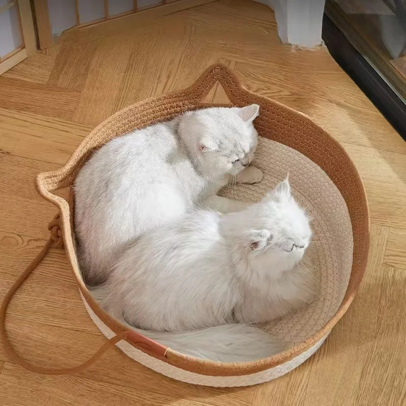 手編みラタン猫ベッド™